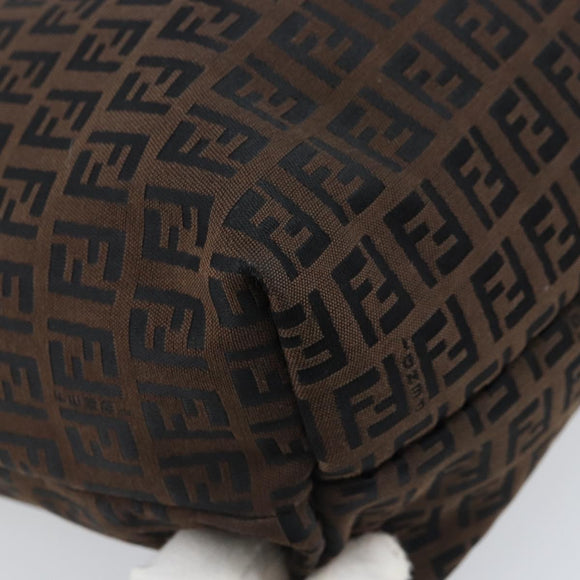 FENDI Zucchino Canvas Tote Bag Brown Auth ka2651