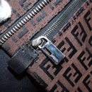 FENDI Zucchino Canvas Tote Bag Brown Auth ka2651-20