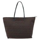 FENDI Zucchino Canvas Tote Bag Brown Auth ka2651-13