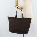FENDI Zucchino Canvas Tote Bag Brown Auth ka2651-22