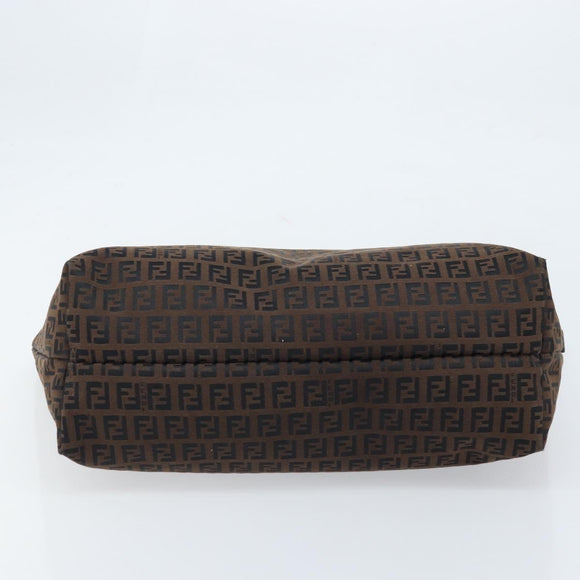 FENDI Zucchino Canvas Tote Bag Brown Auth ka2651