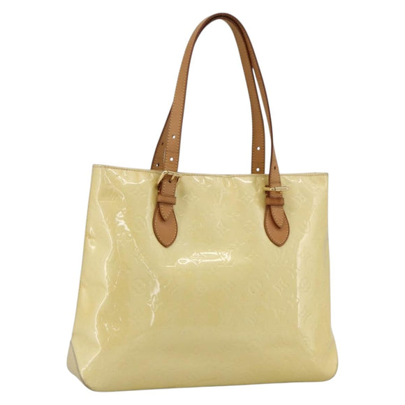 LOUIS VUITTON Monogram Vernis Brentwood Shoulder Bag Perle M91512 LV Auth ka2652