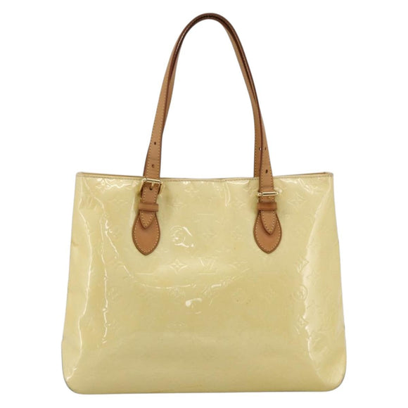 LOUIS VUITTON Monogram Vernis Brentwood Shoulder Bag Perle M91512 LV Auth ka2652