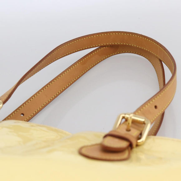 LOUIS VUITTON Monogram Vernis Brentwood Shoulder Bag Perle M91512 LV Auth ka2652