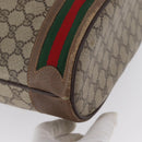 GUCCI GG Supreme Web Sherry Line Bag PVC Beige Gold 41 02 085 Auth ka2661-9