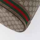 GUCCI GG Supreme Web Sherry Line Bag PVC Beige Gold 41 02 085 Auth ka2661-14