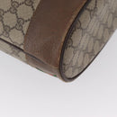 GUCCI GG Supreme Web Sherry Line Bag PVC Beige Gold 41 02 085 Auth ka2661-15