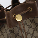 GUCCI GG Supreme Web Sherry Line Bag PVC Beige Gold 41 02 085 Auth ka2661-17
