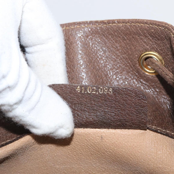 GUCCI GG Supreme Web Sherry Line Bag PVC Beige Gold 41 02 085 Auth ka2661