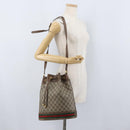 GUCCI GG Supreme Web Sherry Line Bag PVC Beige Gold 41 02 085 Auth ka2661-21