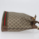 GUCCI GG Supreme Web Sherry Line Bag PVC Beige Gold 41 02 085 Auth ka2661-3