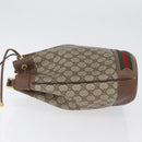 GUCCI GG Supreme Web Sherry Line Bag PVC Beige Gold 41 02 085 Auth ka2661-4