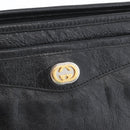 GUCCI Clutch Bag Leather Black Silver 575991 Auth ka2665-13