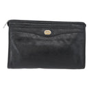 GUCCI Clutch Bag Leather Black Silver 575991 Auth ka2665-2
