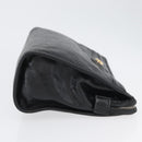 GUCCI Clutch Bag Leather Black Silver 575991 Auth ka2665-4