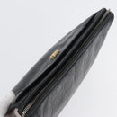 GUCCI Clutch Bag Leather Black Silver 575991 Auth ka2665-6