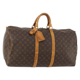 LOUIS VUITTON Monogram Keepall 55 Boston Bag M41424 LV Auth ka2666