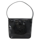 GUCCI Soho Shoulder Bag Patent leather Black Silver 000 1013 0506 Auth ka2677-13