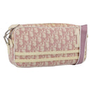 Christian Dior Trotter Canvas Shoulder Bag PVC Pink Silver Auth ka2681-1