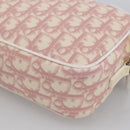 Christian Dior Trotter Canvas Shoulder Bag PVC Pink Silver Auth ka2681-15