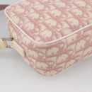 Christian Dior Trotter Canvas Shoulder Bag PVC Pink Silver Auth ka2681-16