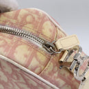 Christian Dior Trotter Canvas Shoulder Bag PVC Pink Silver Auth ka2681-10