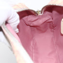 Christian Dior Trotter Canvas Shoulder Bag PVC Pink Silver Auth ka2681-19