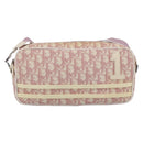 Christian Dior Trotter Canvas Shoulder Bag PVC Pink Silver Auth ka2681-13