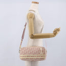 Christian Dior Trotter Canvas Shoulder Bag PVC Pink Silver Auth ka2681-22
