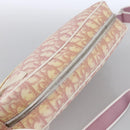 Christian Dior Trotter Canvas Shoulder Bag PVC Pink Silver Auth ka2681-6