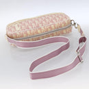 Christian Dior Trotter Canvas Shoulder Bag PVC Pink Silver Auth ka2681-7