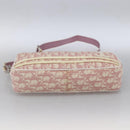 Christian Dior Trotter Canvas Shoulder Bag PVC Pink Silver Auth ka2681-5
