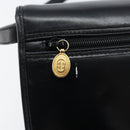 GUCCI Shoulder Bag Leather Black Gold Auth ka2682-17