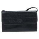 GUCCI Shoulder Bag Leather Black Gold Auth ka2682-13