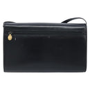 GUCCI Shoulder Bag Leather Black Gold Auth ka2682-2