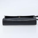 GUCCI Shoulder Bag Leather Black Gold Auth ka2682-5