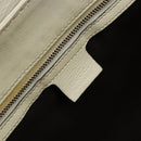 GUCCI Hand Bag Leather White Gold 189883 Auth ka2690-18
