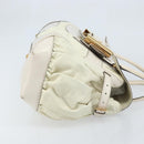 GUCCI Hand Bag Leather White Gold 189883 Auth ka2690-3