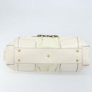 GUCCI Hand Bag Leather White Gold 189883 Auth ka2690-5