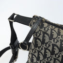 Christian Dior Trotter Canvas Shoulder Bag Navy Silver Auth ka2692-14