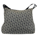 Christian Dior Trotter Canvas Shoulder Bag Navy Silver Auth ka2692-2