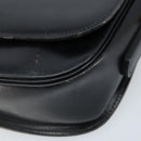 CELINE Shoulder Bag Leather Black Gold Auth ka2696-10