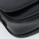 CELINE Shoulder Bag Leather Black Gold Auth ka2696-11