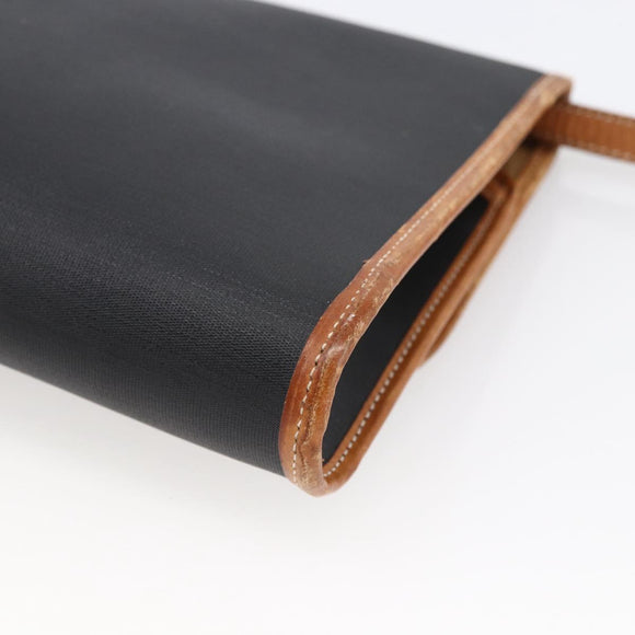 Christian Dior Shoulder Bag Nylon Black Gold Auth ka2697