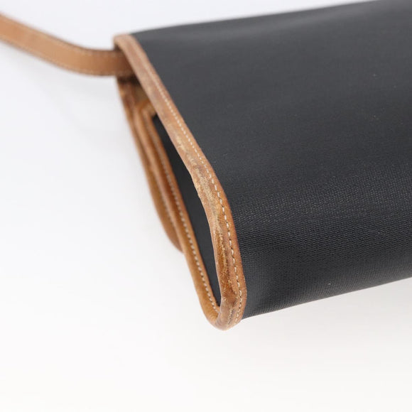 Christian Dior Shoulder Bag Nylon Black Gold Auth ka2697