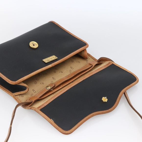 Christian Dior Shoulder Bag Nylon Black Gold Auth ka2697
