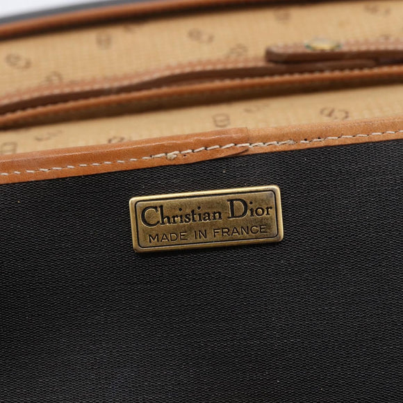 Christian Dior Shoulder Bag Nylon Black Gold Auth ka2697