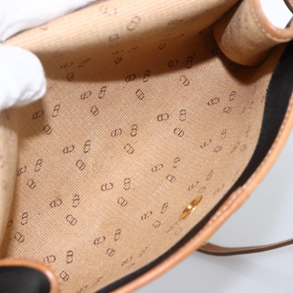 Christian Dior Shoulder Bag Nylon Black Gold Auth ka2697