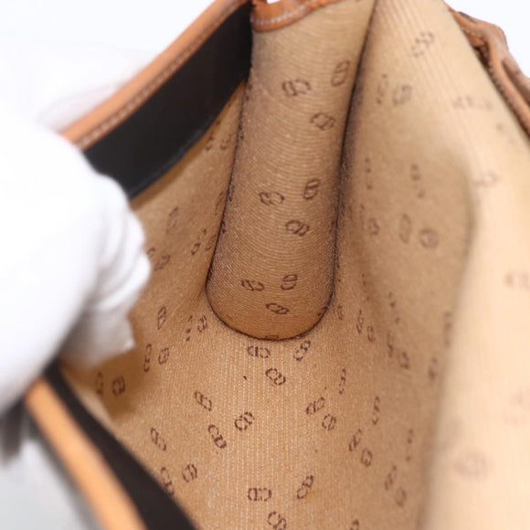 Christian Dior Shoulder Bag Nylon Black Gold Auth ka2697
