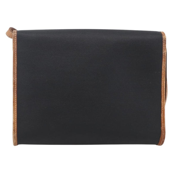 Christian Dior Shoulder Bag Nylon Black Gold Auth ka2697